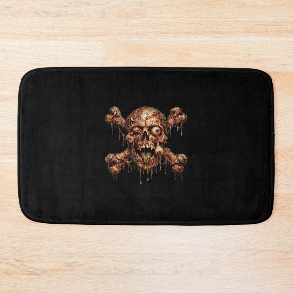Item preview, Decaying Zombie Skull & Crossbones Horror designed and sold by dragonmotor7.