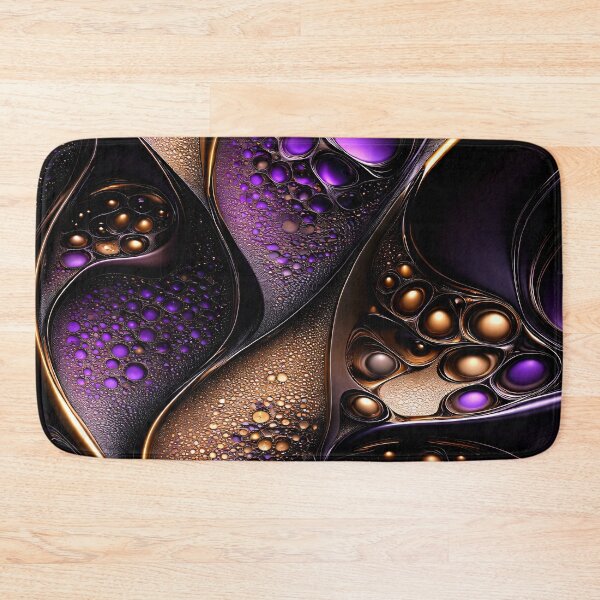 Item preview, Luxury Purple Gold Abstract Bubble Wall Art designed and sold by Kaleidoscope Print.