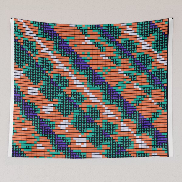 Item preview, Vintage Persian Carpet Jackuard Knitting Pattern  designed and sold by Codingart9.