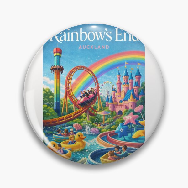Item preview, Rainbows End Auckland Theme Park with Rainbow Coaster and Fairy Tale Castle designed and sold by Places On Earth.