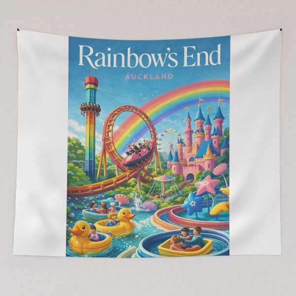 Item preview, Rainbows End Auckland Theme Park with Rainbow Coaster and Fairy Tale Castle designed and sold by Places On Earth.