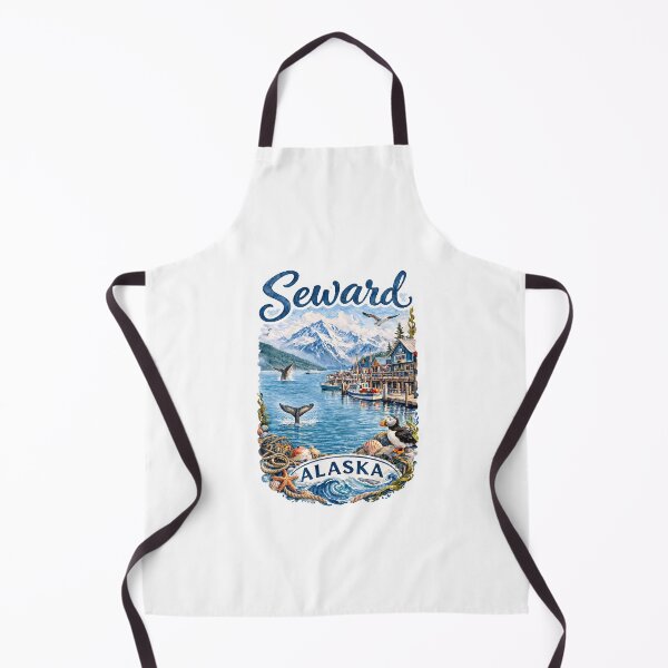 Item preview, Seward Alaska Harbor & Wildlife Watercolor designed and sold by Female Engineer Life.