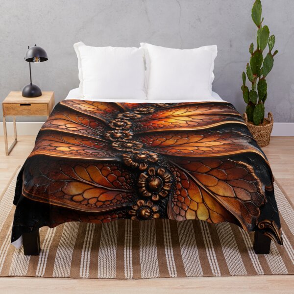Item preview, Luxury Copper Floral Leaf Abstract Wall Art designed and sold by Kaleidoscope Print.