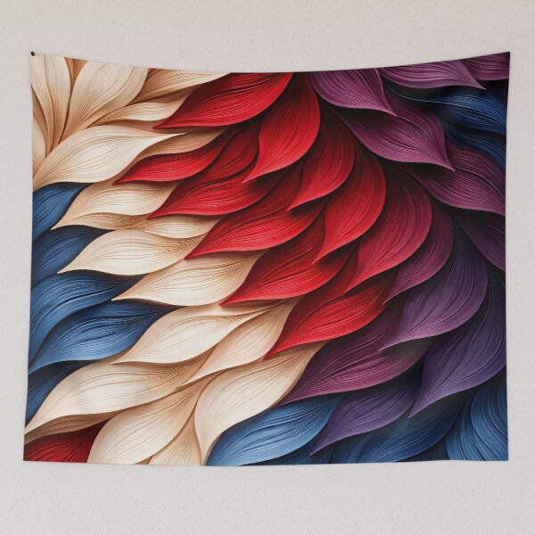 Aperçu de l'œuvre Art mural abstrait élégant à pétales superposés créée et vendue par Kaleidoscope Print.