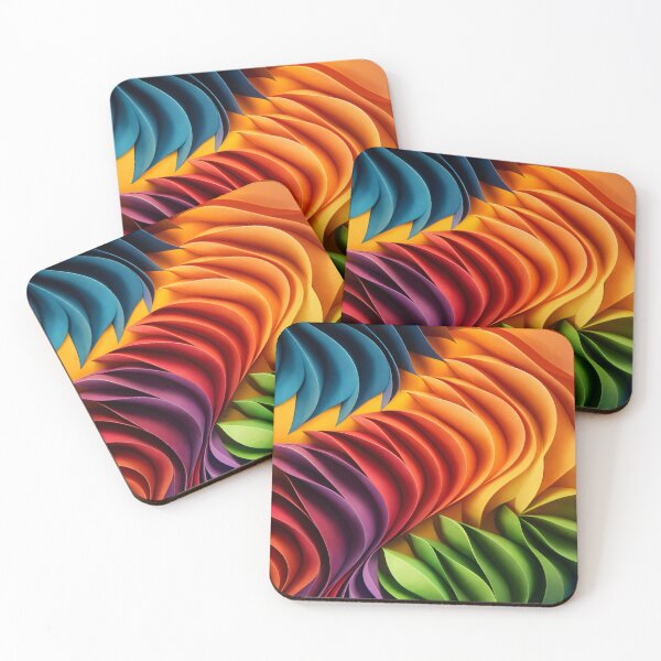 Item preview, Colorful Layered Paper Abstract Wall Art designed and sold by Kaleidoscope Print.