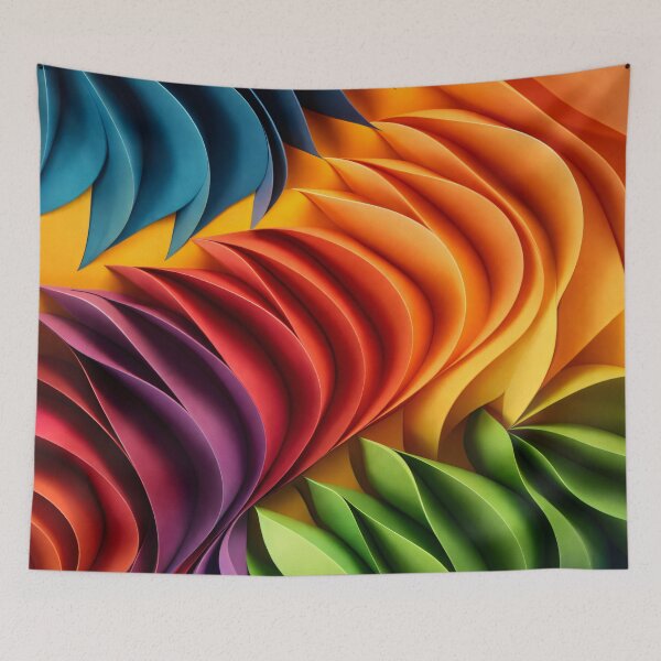 Item preview, Colorful Layered Paper Abstract Wall Art designed and sold by Kaleidoscope Print.