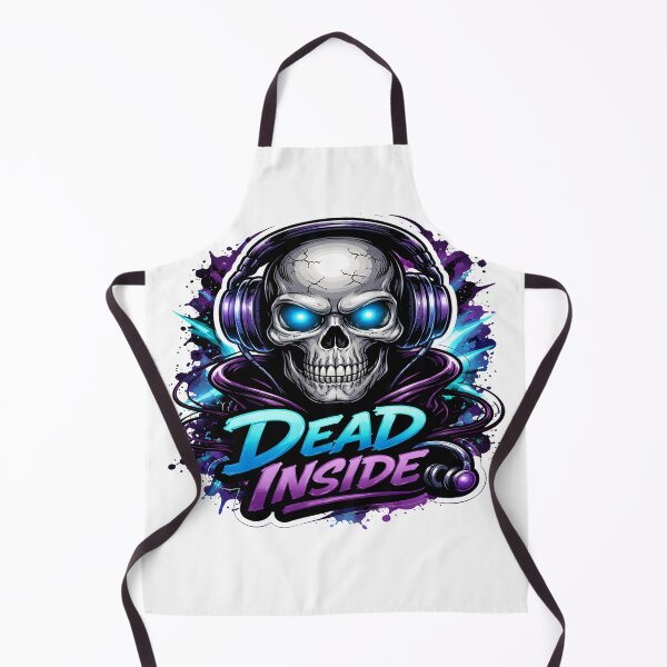 Item preview, Dead Inside ? | Skull Headphones Sticker | Dark Aesthetic Streetwear Design designed and sold by bharath kumar.