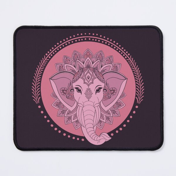Item preview, Pink Plum Elephant Mandala Lotus Feminine Spiritual Art designed and sold by DColourMuse.