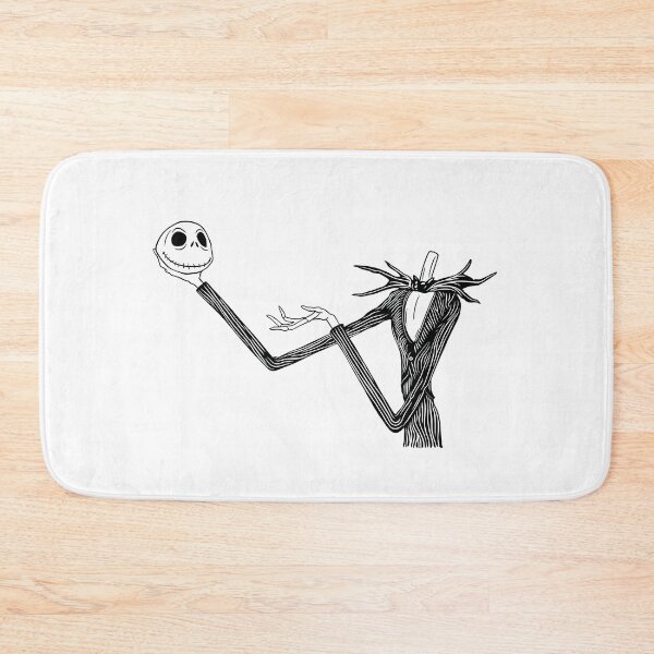 Item preview, Jack Skellington · Black and White Illustration · Gothic Character · Vintage Animation Art Print designed and sold by Atropa Parcae.