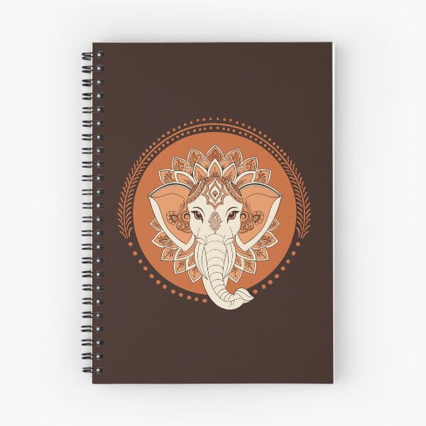 Item preview, Terracotta Elephant Mandala Lotus Boho Spiritual Art designed and sold by DColourMuse.