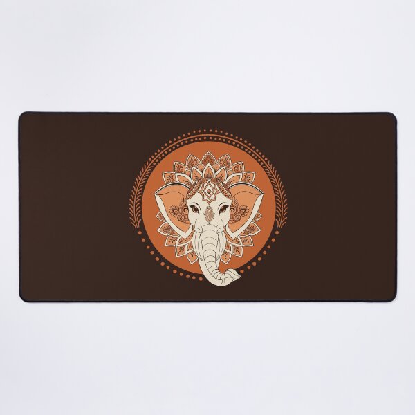 Item preview, Terracotta Elephant Mandala Lotus Boho Spiritual Art designed and sold by DColourMuse.