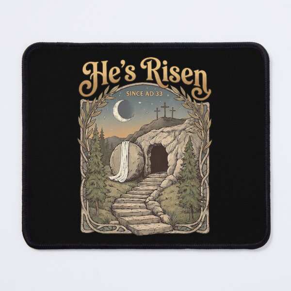 Item preview, He's Risen T-Shirt Vintage Style Empty Tomb Graphic AD 33 Christian Easter Apparel Spiritual Art T-Shirt designed and sold by Dmo3HarkoArt.