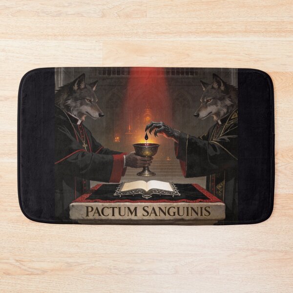 Item preview, The Blood Covenant — Dark Sacred Wolf Altar Art designed and sold by GeoWhimsy Studio.