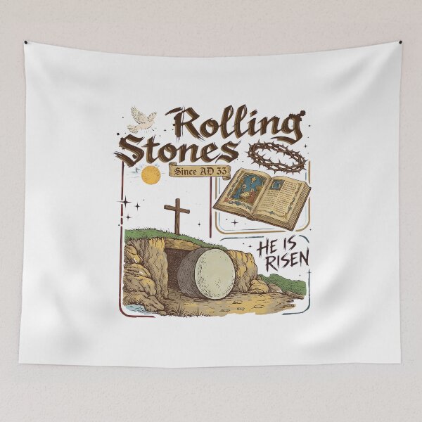 Item preview, Rolling Stones Since AD 33 He Is Risen designed and sold by Dmo3HarkoArt.