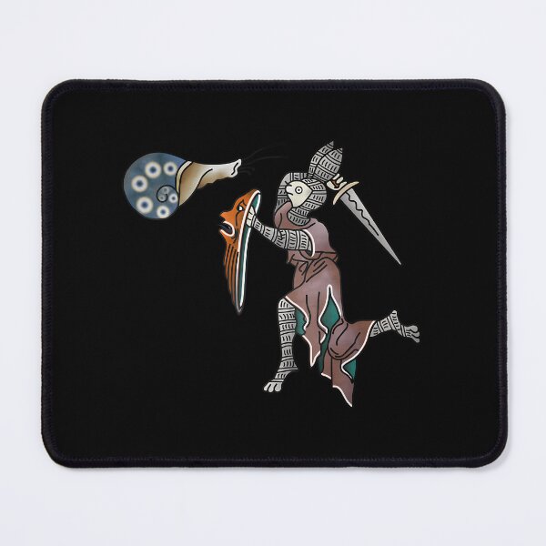 Item preview, Medieval Marginalia Rabbit Knight Vs Snail designed and sold by amziwcfogwz22.