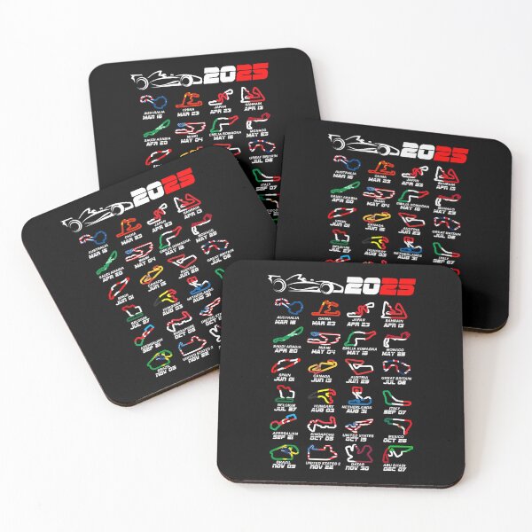 Item preview, Calendar Formula race cars 2025 circuits colors  designed and sold by mohamedadel167.