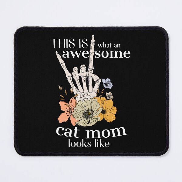 Item preview, This is what an awesome cat mom looks like Classic Funny T-Shirt designed and sold by OldSkullDesigns.