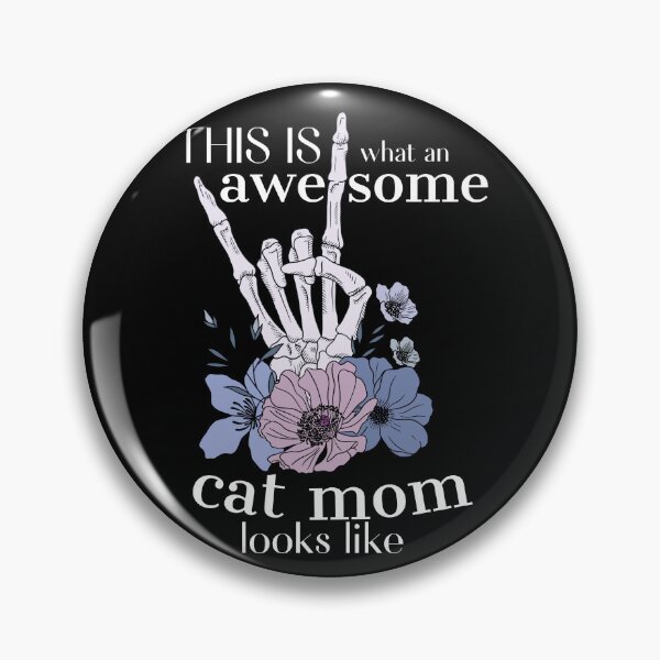 Item preview, This is what an awesome cat mom looks like Classic Funny T-Shirt designed and sold by OldSkullDesigns.