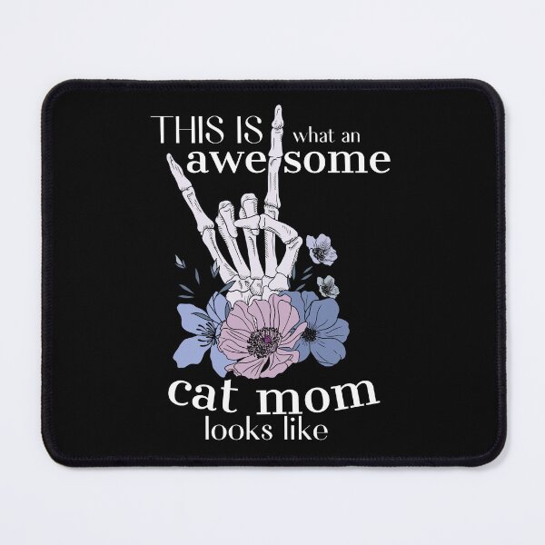 Item preview, This is what an awesome cat mom looks like Classic Funny T-Shirt designed and sold by OldSkullDesigns.