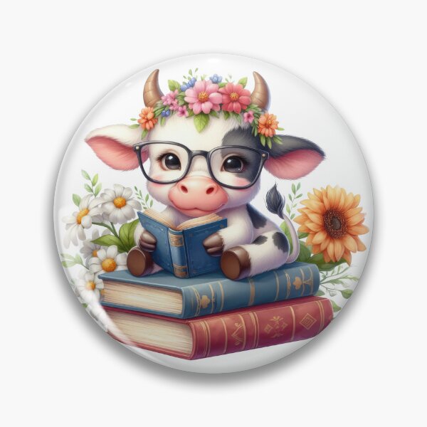 Item preview, Cute Reading Cow designed and sold by KrisGraphic45.