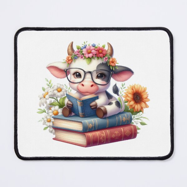 Item preview, Cute Reading Cow designed and sold by KrisGraphic45.
