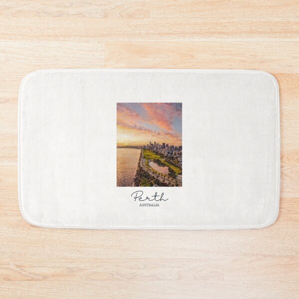Item preview, Perth Swan River Skyline Sunset - Vintage Souvenir designed and sold by twentytwo ART souvenir designs.