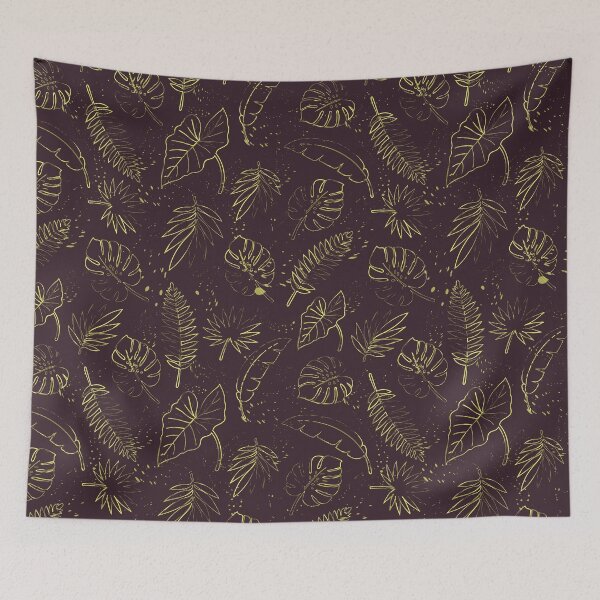 Item preview, Golden Tropical Leaves & Jungle Palms Seamless Pattern designed and sold by Liliia-Ulizko.
