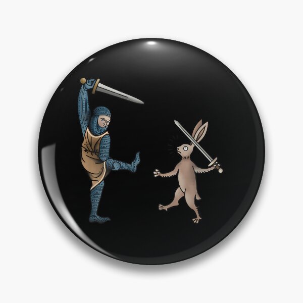Item preview, Medieval Marginalia Fencing Rabbit Vs Knight designed and sold by amziwcfogwz22.