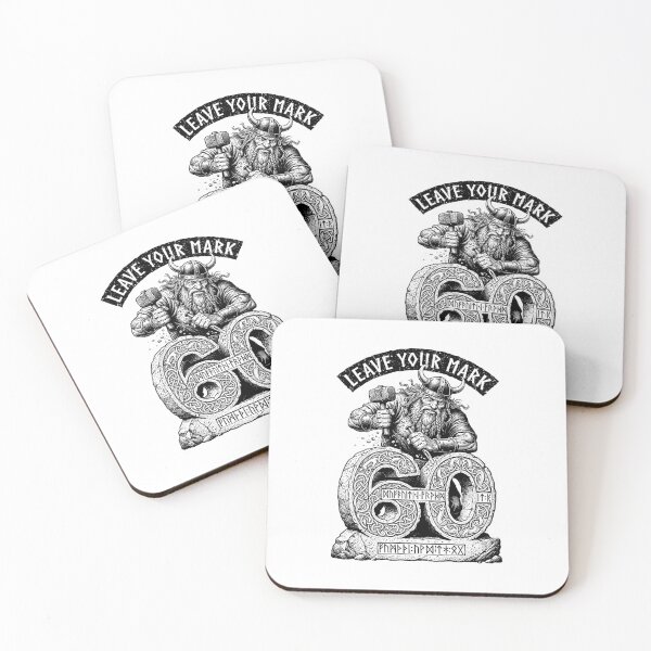 Item preview, 60th Birthday Viking Old Man Runestone Funny Norse Warrior designed and sold by GrandeDuc.