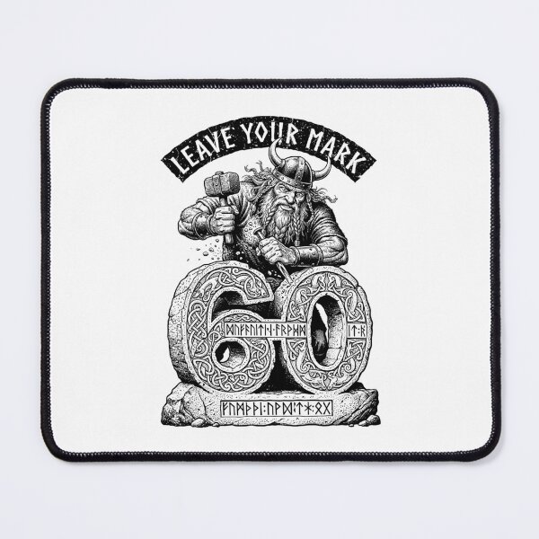 Item preview, 60th Birthday Viking Old Man Runestone Funny Norse Warrior designed and sold by GrandeDuc.