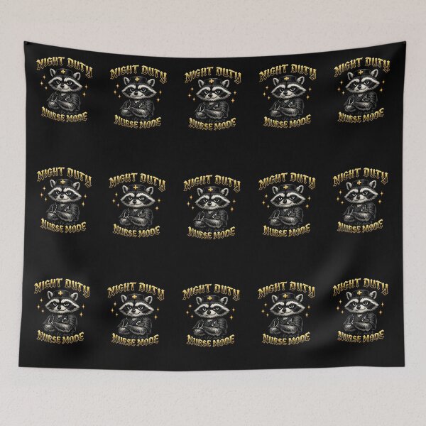 Item preview, Night Duty Nurse Mode – Raccoon Nurse Attitude Design designed and sold by ClinicalHubs.