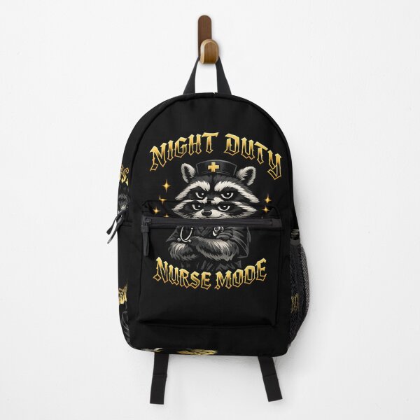 Item preview, Night Duty Nurse Mode – Raccoon Nurse Attitude Design designed and sold by ClinicalHubs.