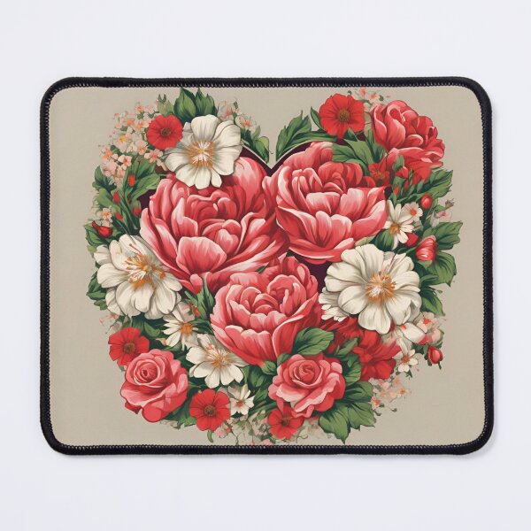 Item preview, Floral Heart Bouquet of Peonies and Roses designed and sold by CASASIS_MERCH.