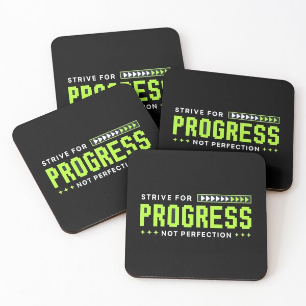 Item preview, Motivational “Strive for Progress Not Perfection” Quote Design for Growth & Daily Inspiration designed and sold by Bright Nest Studio.