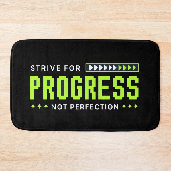 Item preview, Motivational “Strive for Progress Not Perfection” Quote Design for Growth & Daily Inspiration designed and sold by Bright Nest Studio.