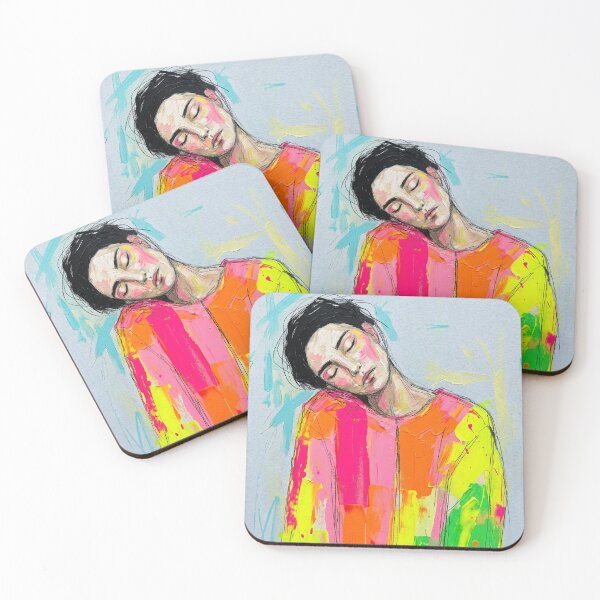 Item preview, Portrait painting woman in neon colors designed and sold by TYA - Take Your Art.