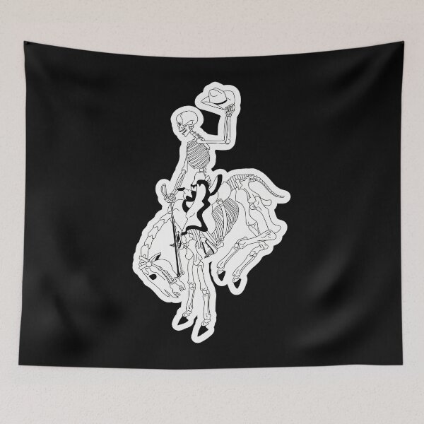 Item preview, Bucking Bronco Skeleton Cowboy Western Art designed and sold by amziwcfogwz22.
