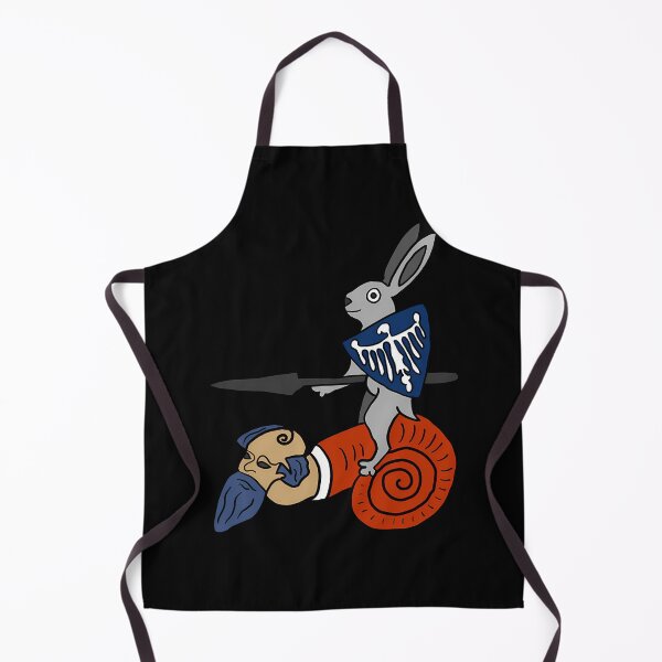 Item preview, Medieval Marginalia Rabbit Riding Snail Blue designed and sold by amziwcfogwz22.