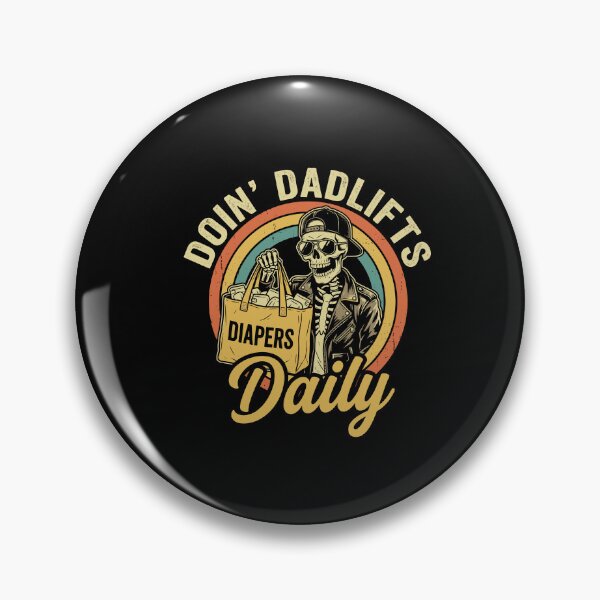 Item preview, New Dad Doin' Dadlifts Daily Funny Fathers Day Skeleton Gym designed and sold by Dressed For  Duty.