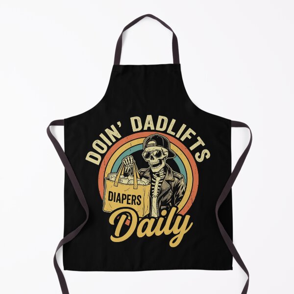 Item preview, New Dad Doin' Dadlifts Daily Funny Fathers Day Skeleton Gym designed and sold by Dressed For Duty.