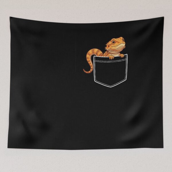 Item preview, Funny Bearded Dragon Peeking in Pocket Reptile Animal Lover designed and sold by Dressed For  Duty.