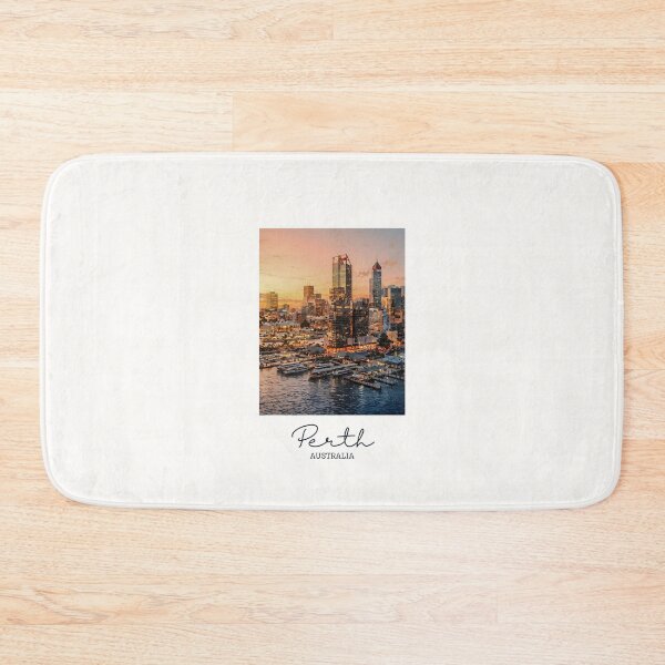 Item preview, Perth Swan River Harbour Sunset Skyline - Vintage Souvenir designed and sold by twentytwo ART souvenir designs.