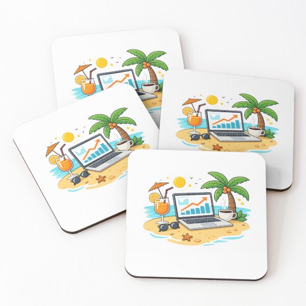 Item preview, Make Money Online Beach Laptop Digital Nomad Success Design designed and sold by ZYNORAworld.