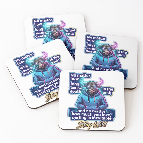 Item preview, Stay Wild Ox-Philosophical Quote Cyberpunk Zodiac Art designed and sold by UNFILTERED MOODS.