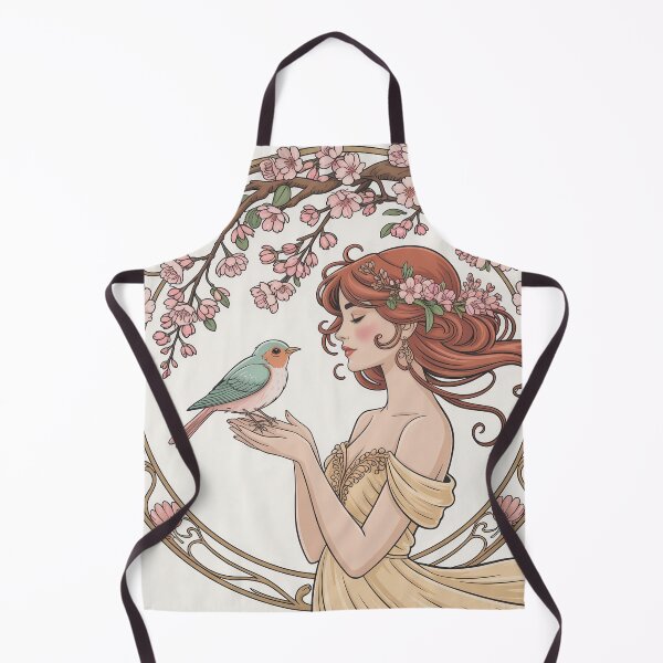Item preview, Art Nouveau Spring Maiden Poster – Cherry Blossom Mucha Style Floral Woman Art designed and sold by Tamas Das.