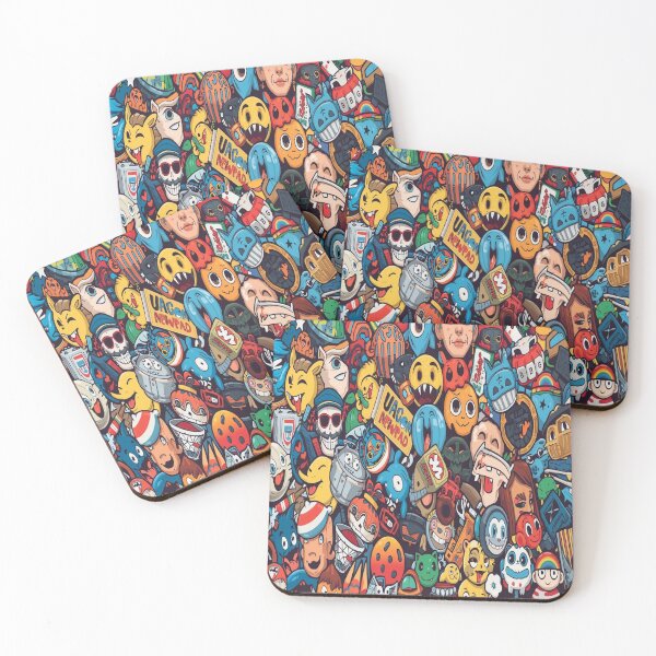 Item preview, Retro Cartoon Doodle Mashup - 90s Street Art & Pop Culture Collage designed and sold by 21ARTSHIRT21.