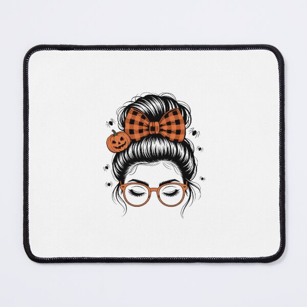 Item preview, Messy Bun Halloween for Girls Messy Bun Pumpkin designed and sold by papertaless.