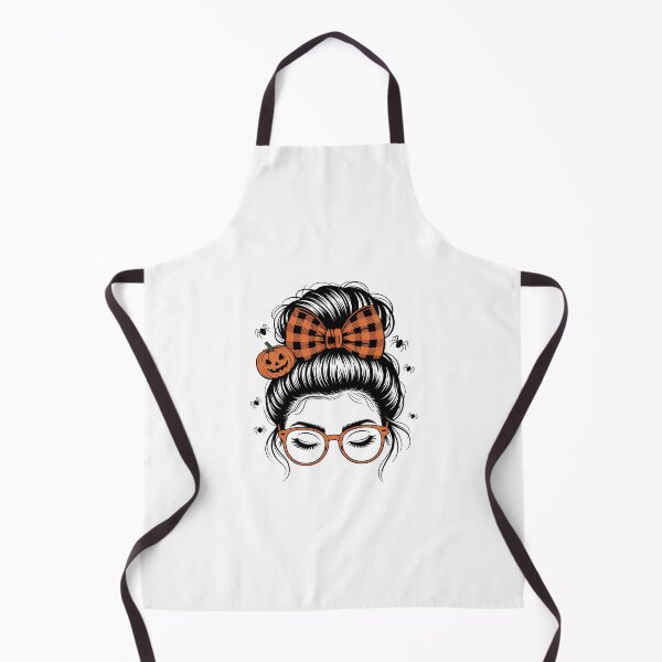 Item preview, Messy Bun Halloween for Girls Messy Bun Pumpkin designed and sold by papertaless.