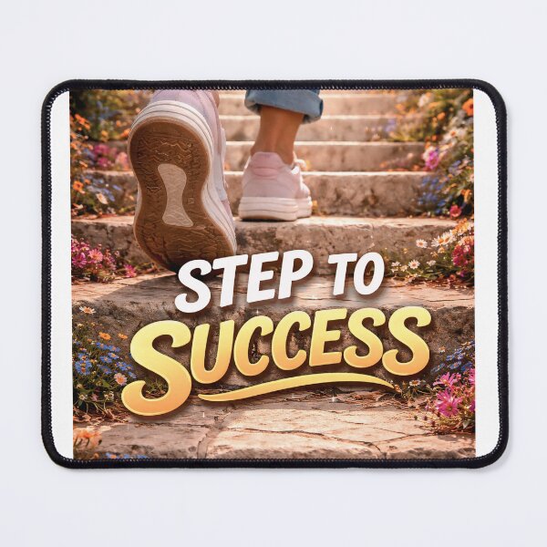 Item preview, Step to Success Inspirational quote Motivational Growth Mindset Design Positive Life Journey Art. designed and sold by digitalbob60.