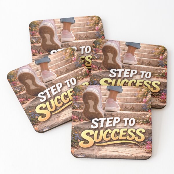 Item preview, Step to Success Inspirational quote Motivational Growth Mindset Design Positive Life Journey Art. designed and sold by digitalbob60.
